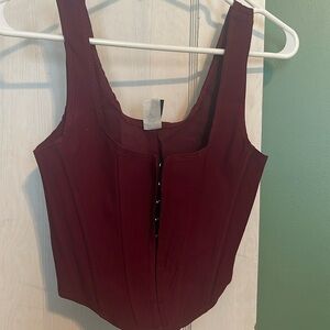 Burgundy corset
